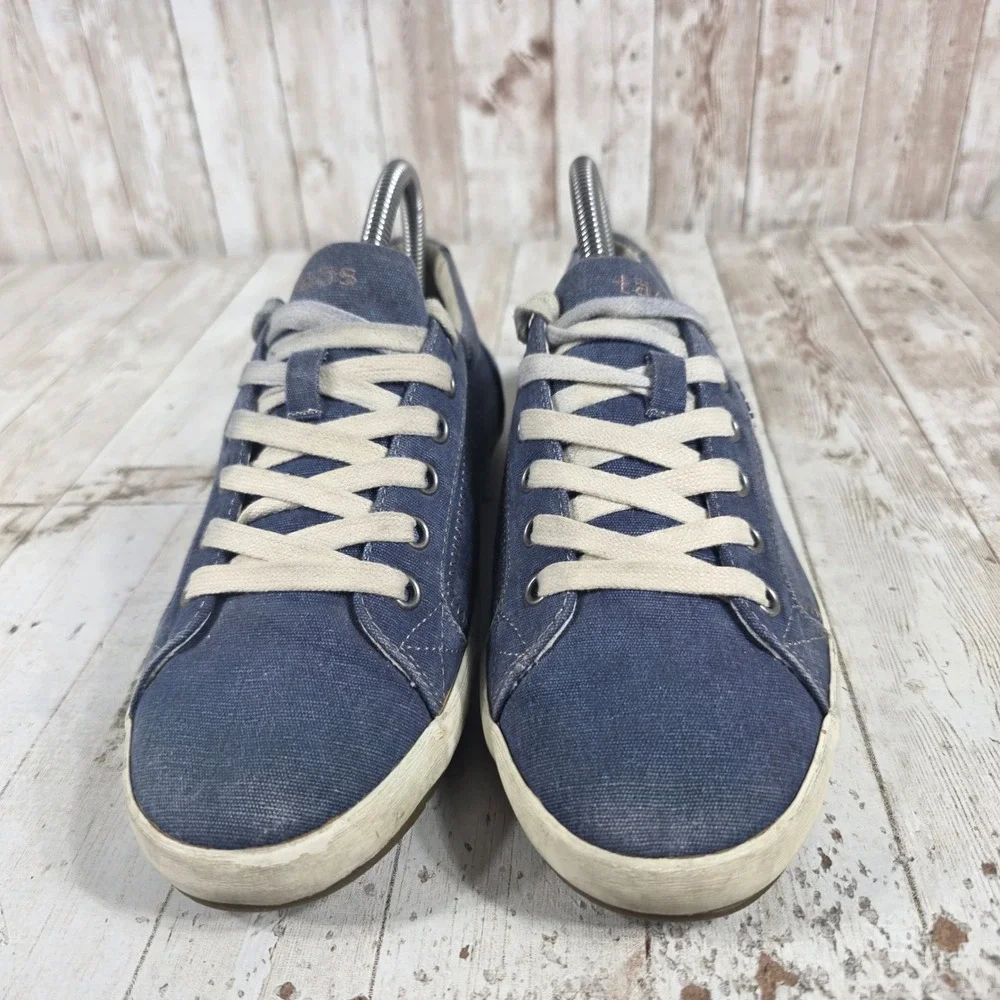 Taos Star Blue Canvas Low Top Sneakers Womens 9 Comfort Walking Shoes STA-12844‎